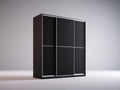 Armoire - Panneaux de bois - 158 x 61 x 196 cm - Noir - Style moderne industriel