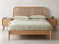 Lit double - Bois - 211 x 174 x 116 cm - Bois clair - Style scandinave