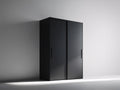 Armoire - Panneaux de bois - 112 x 58 x 198 cm - Noir - Style contemporain