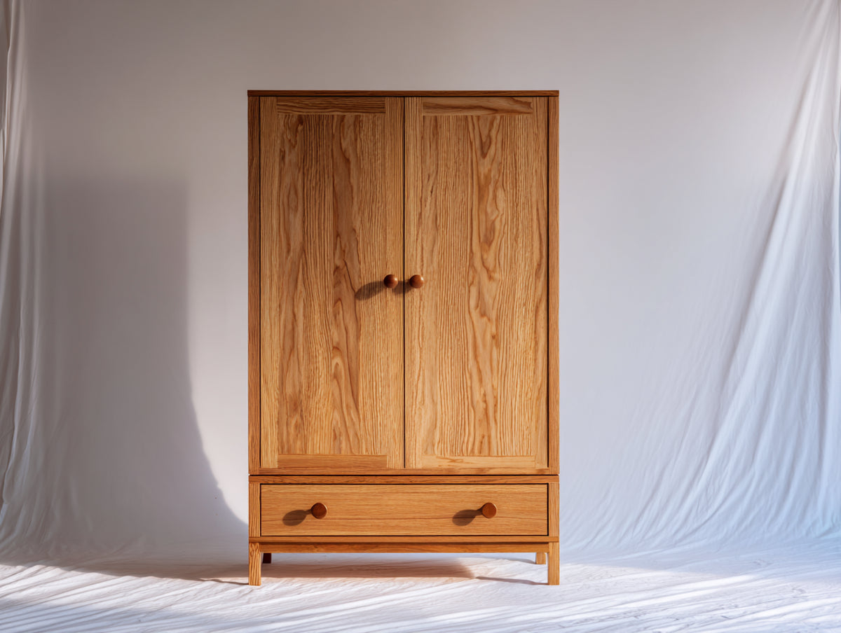 Armoire - Bois massif - 96 x 52 x 184 cm - Bois naturel - Style scandinave